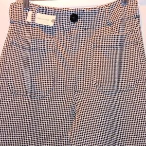 Anthropologie Womens Black and White Pinstripe Casual Pants